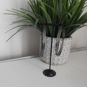 Paparazzi Gunmetal Glistening Hoops